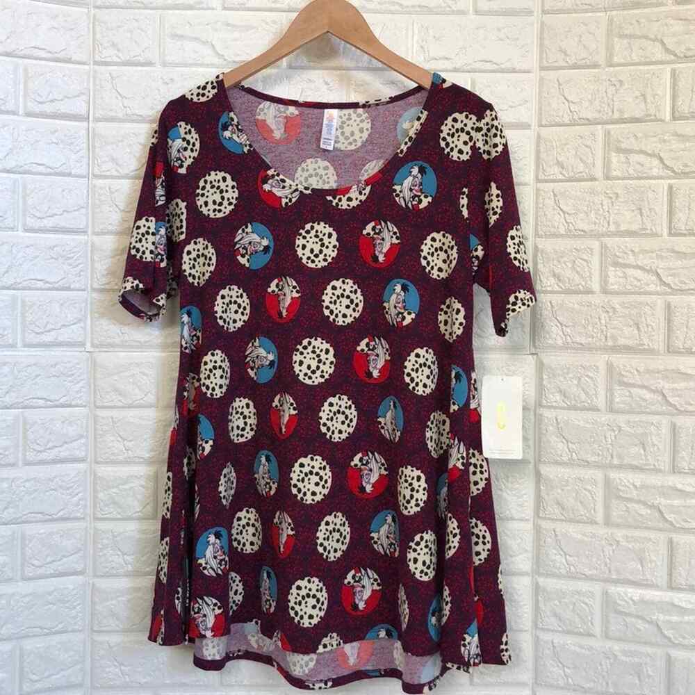 LulaRoe The perfect T Disney 101 Dalmatians cruella DeVille Shirt Women's Size S